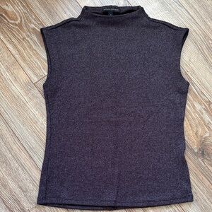 Elegant Purple Sleeveless Knit Top
